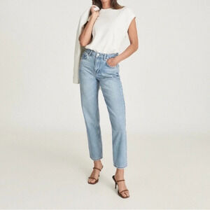 New! Reiss Elle high rise straight blue jeans nwt 30112